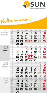 Square 4-Monats-Planer 2025 / Kalender Square